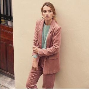 Laelle Rose Pink Corduroy Boyfriend Blazer